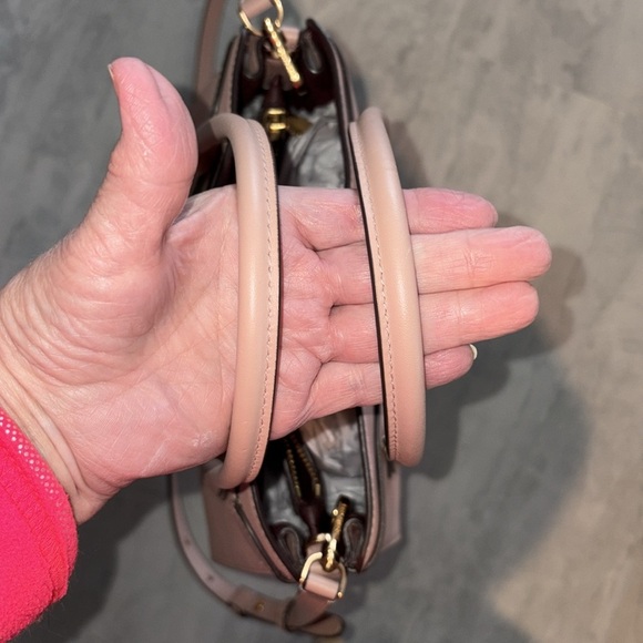 Kate Spade Satchel Crossbody bag pebble leather dusty Rose ♠️ gold tone decor - Picture 8 of 17